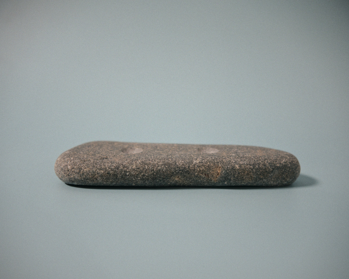 Medium pinch climbing hold made from a natural coastal stone (STO061)